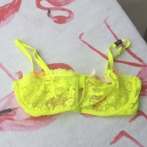 Victoria Secret Neon Yellow underwire NWT Bra
